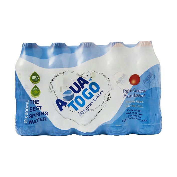 Image for AQUA SPRING BOTTLED WATER 500ML PACK 20 from SBA Office National - Darwin